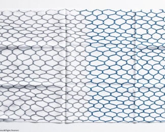 手ぬぐい, 網目 / 灰-青緑-黒