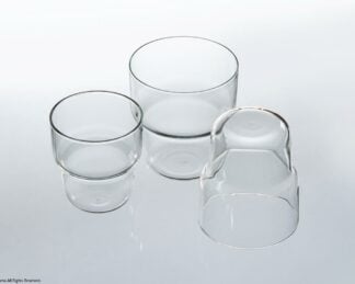 Heat-resistant glass cup, Curved