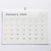 2026 葛西薫 カレンダー, 罫線あり