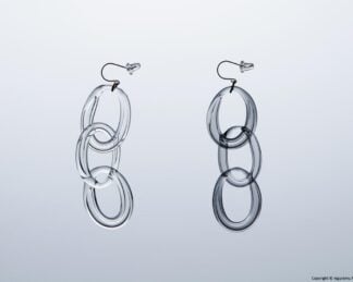 bubble chain earring