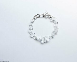 short chain necklace / Glass & Silver