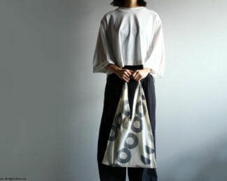 トライアングル トート(久留米がすり製バッグ) / アイボリー