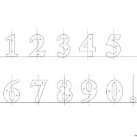 明朝体 "数字1個（0~9 のうち1個のみ）"