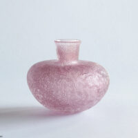 Wide bottom vase , mebuku / pink