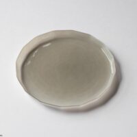 十六角プレート 210 / 灰_白